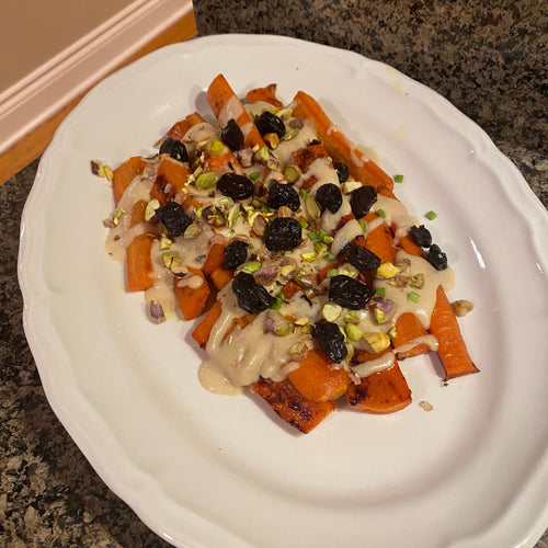 Roasted Carrots with Tahini Sauce